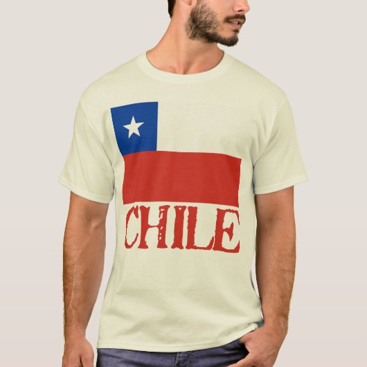 vlag van Chili met de naam Chili (overhemden, Butt T-shirt (Voorkant)