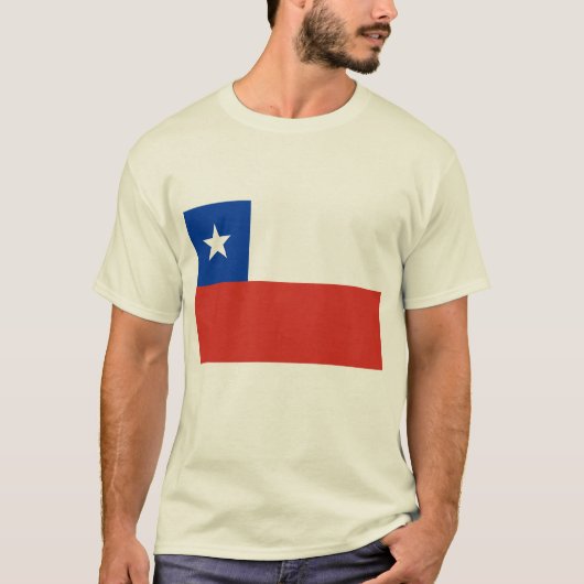 vlag van Chili overhemden, Buttonnen, kleding T-shirt (Voorkant)