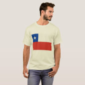 vlag van Chili overhemden, Buttonnen, kleding T-shirt (Voorkant volledig)