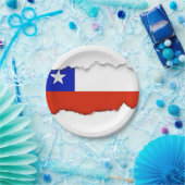 vlag van Chili Papieren Bordje (Feest)