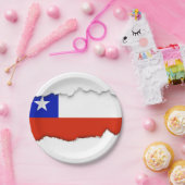 vlag van Chili Papieren Bordje (Feest)
