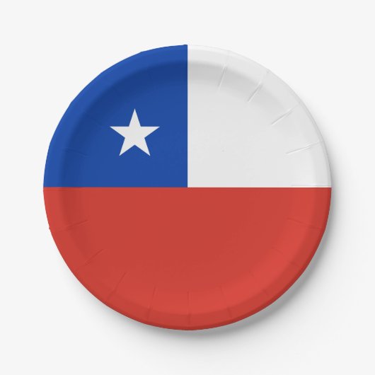 Vlag van Chili Papieren Bordje (Voorkant)