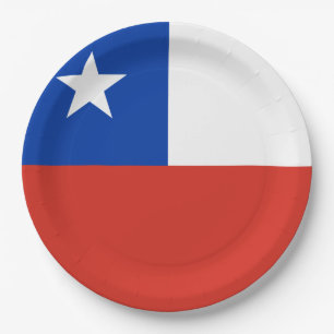 vlag van Chili Papieren Bordje