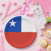 vlag van Chili Papieren Bordje (Feest)