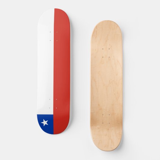 vlag van Chili Persoonlijk Skateboard (Voorkant)