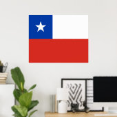 vlag van Chili Poster (Thuiskantoor)