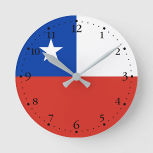 Vlag van Chili Ronde Klok