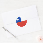 Vlag van Chili Ronde Sticker (Envelop)