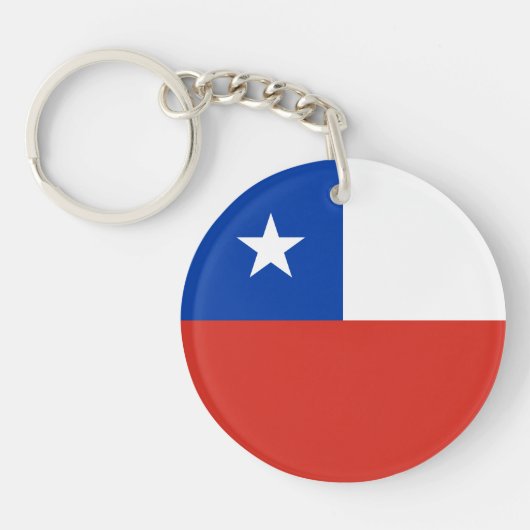 Vlag van Chili Sleutelhanger (Voorkant)