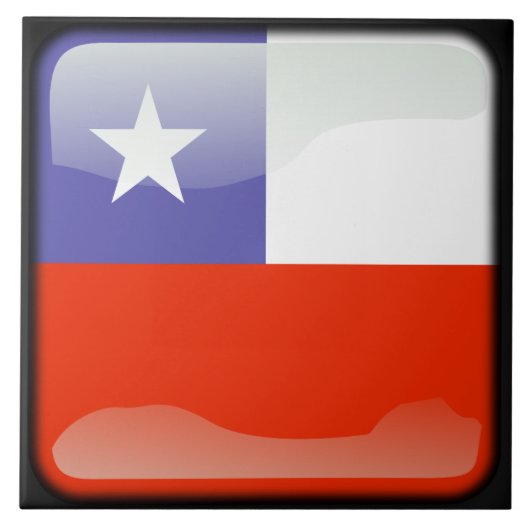 vlag van Chili Tegeltje (Voorkant)
