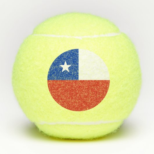 Vlag van Chili Tennisballen (Voorkant)