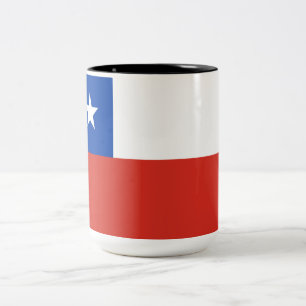 vlag van Chili Tweekleurige Koffiemok