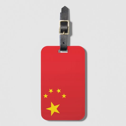 Vlag van China Bagagelabel (Voorkant (verticaal))