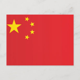 Vlag van China Briefkaart