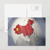 Vlag van China Briefkaart (Voorkant / Achterkant)