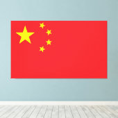 Vlag van China Canvas Afdruk (Insitu (Houten vloer))
