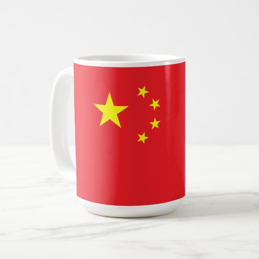 Vlag van China Koffiemok (Voorkant links)
