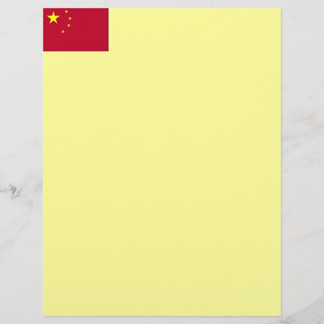Vlag van China Letterhead (Voorkant)