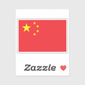 Vlag van China op maat gesneden Sticker (Vel)