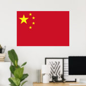 Vlag van China Poster (Thuiskantoor)