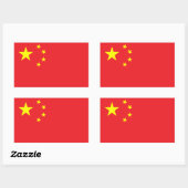 Vlag van China Rechthoekige Sticker (Vel)