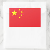 Vlag van China Rechthoekige Sticker (Tas)