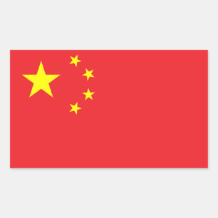 Vlag van China Rechthoekige Sticker