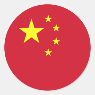 Vlag van China Ronde Sticker