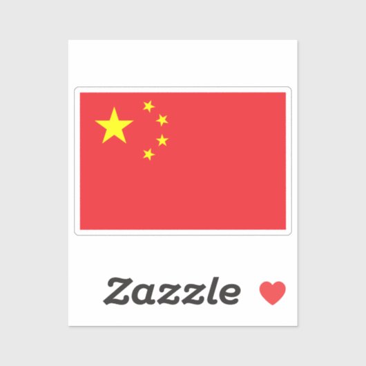 Vlag van China Sticker (Vel)