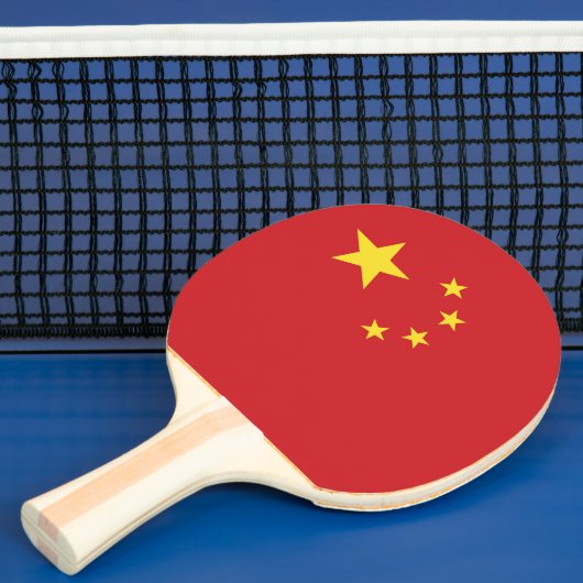 Vlag van China Tafeltennisbatje (Insitu)