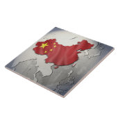 Vlag van China Tegeltje (Zijkant)