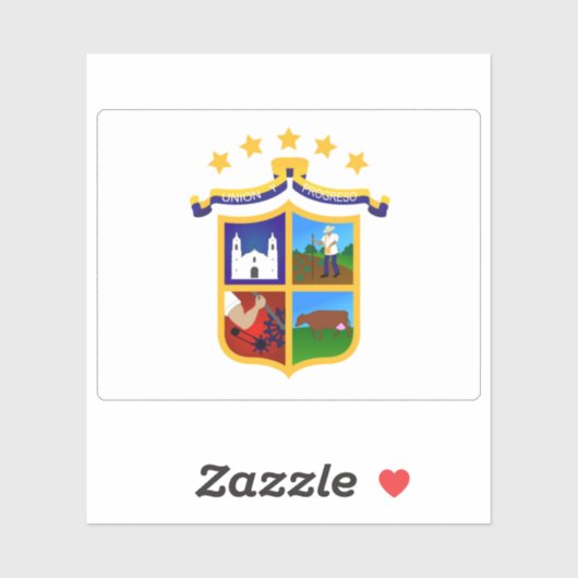 Vlag van Chitré, Panama Sticker (Vel)