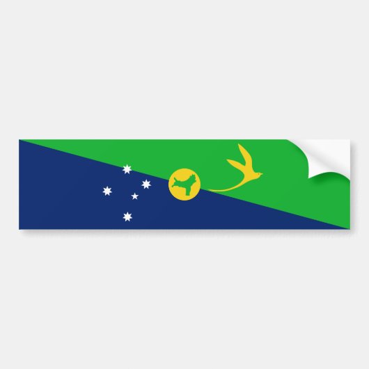 Vlag van Christmaseiland Bumpersticker (Voorkant)
