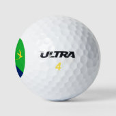 Vlag van Christmaseiland Golfballen (Logo)
