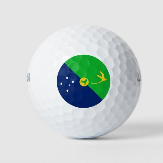 Vlag van Christmaseiland Golfballen (Voorkant)
