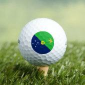 Vlag van Christmaseiland Golfballen (Insitu Shirt)