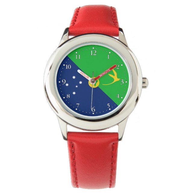 Vlag van Christmaseiland Horloge (Voorkant)