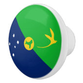 Vlag van Christmaseiland Keramische Knop (Rechts)