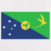 Vlag van Christmaseiland Labels (Design 2)
