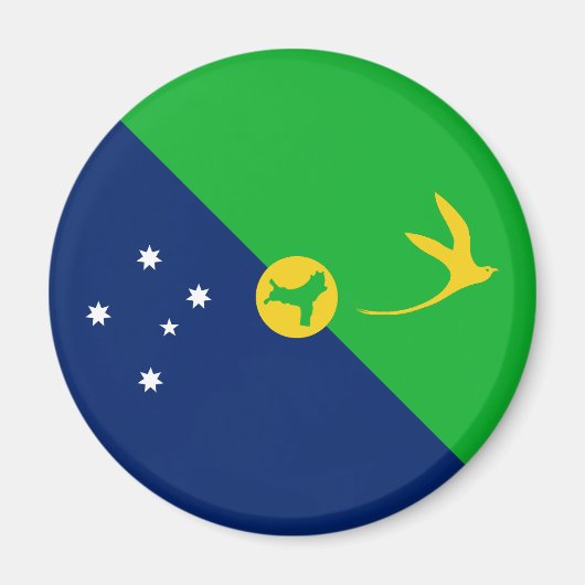 Vlag van Christmaseiland Magneet (Voorkant)