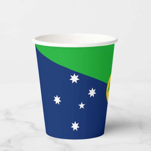 Vlag van Christmaseiland Papieren Bekers (Voorkant)
