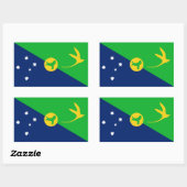 Vlag van Christmaseiland Rechthoekige Sticker (Vel)