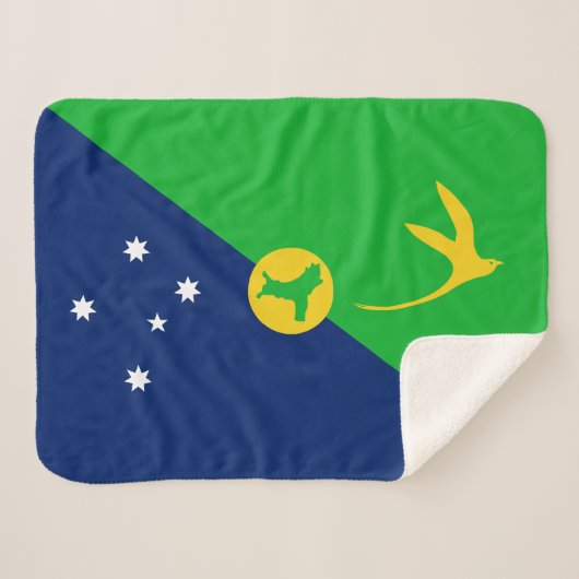 Vlag van Christmaseiland Sherpa Deken (Voorkant (horizontaal))