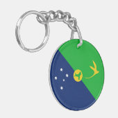 Vlag van Christmaseiland Sleutelhanger (Voorkant Links)