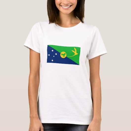 Vlag van Christmaseiland T-shirt (Voorkant)