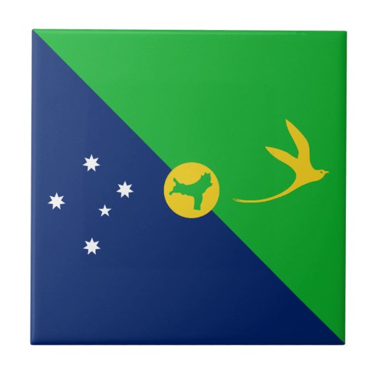 Vlag van Christmaseiland Tegeltje (Voorkant)