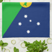 Vlag van Christmaseiland Theedoek (Gevouwen)