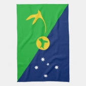 Vlag van Christmaseiland Theedoek (Verticaal)