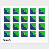Vlag van Christmaseiland Vierkante Sticker (Vel)