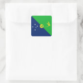 Vlag van Christmaseiland Vierkante Sticker (Tas)